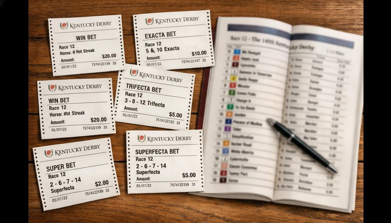 Kentucky Derby betting tickets and racing program