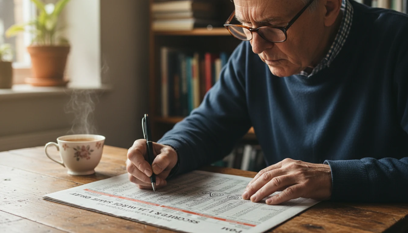 Person studying horse racing form guide